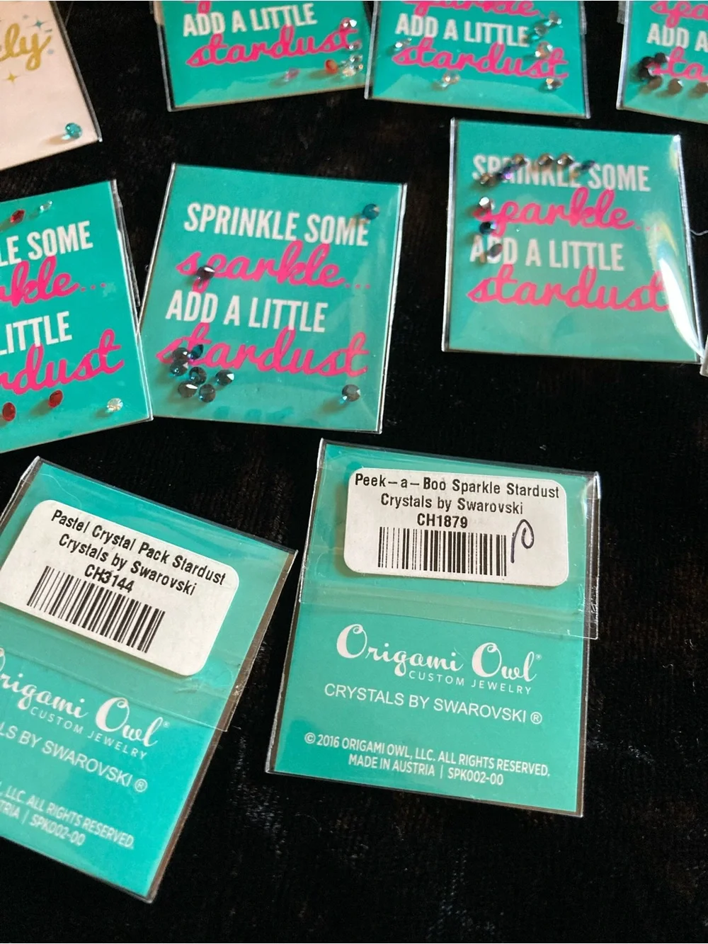 Origami Owl assorted  'Sprinkle Some Sparkle' Charm 10 packs